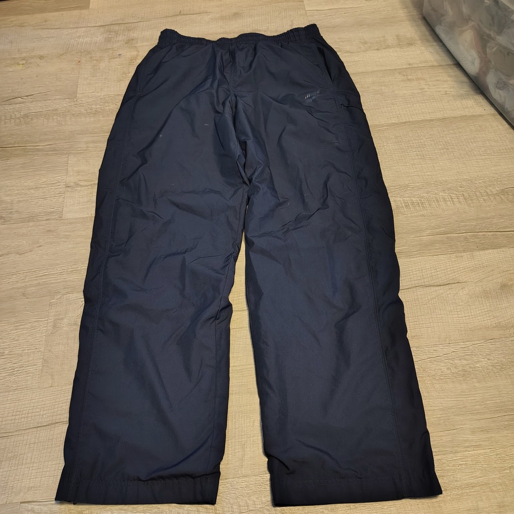 Y2K Nike Sportswear Mens XL Navy Blue Windbreaker Track Pants Ankle Zip Athletic